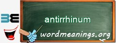 WordMeaning blackboard for antirrhinum